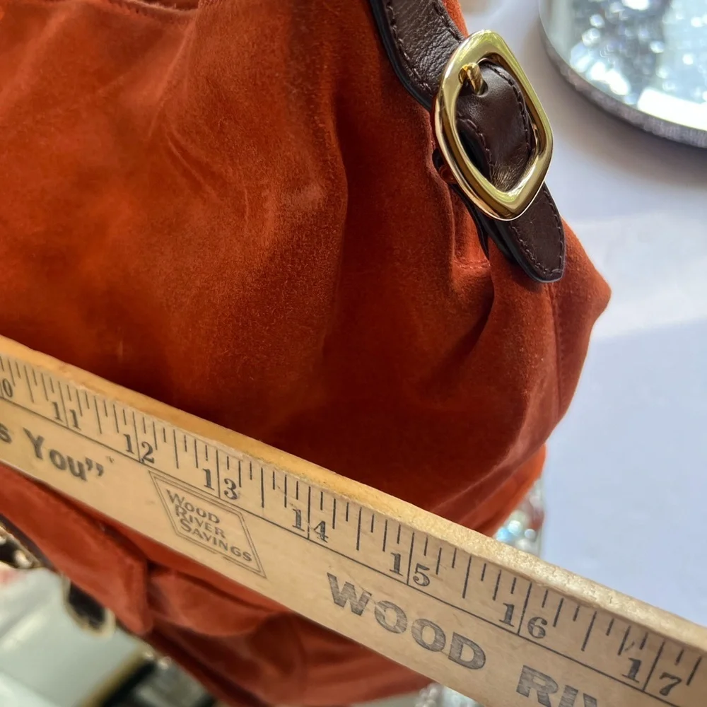 Michael Kors vintage Orange Suede Hobo Bag